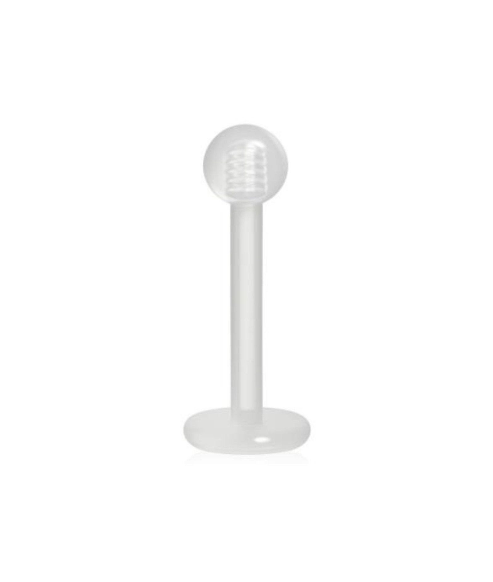 SKU:SGYS8064 Features:-Type: Externally threaded labret -Material: Bioflex -Thickness: 1.2 mm