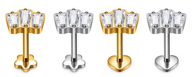 SKU:SG4282 Product Details: Type: Internally Threaded Labret Available Sizes: 1.2 × 8 mm