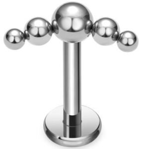 SKU:SG4338 Product Details: Type: Internally Threaded Labret Available Sizes: 1.2 × 8 mm Material: G23 Titanium